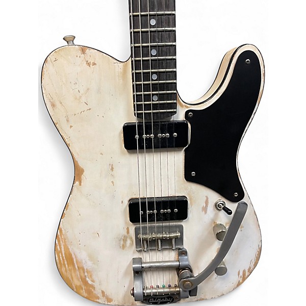 Used Schmidt Co. Gentoo White Relic Solid Body Electric Guitar