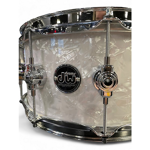 Used DW 6X14 Performance Series Snare Pearl White Drum