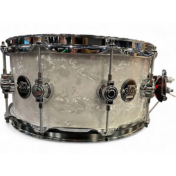 Used DW 6X14 Performance Series Snare Pearl White Drum