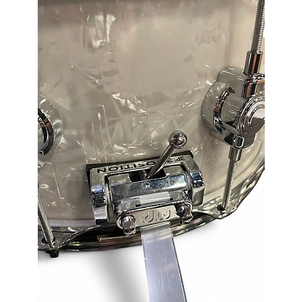 Used DW 6X14 Performance Series Snare Pearl White Drum