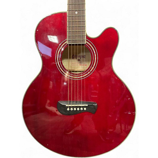 Used Olympia By Tacoma ruby GC anniversary  Ruby Acoustic Guitar