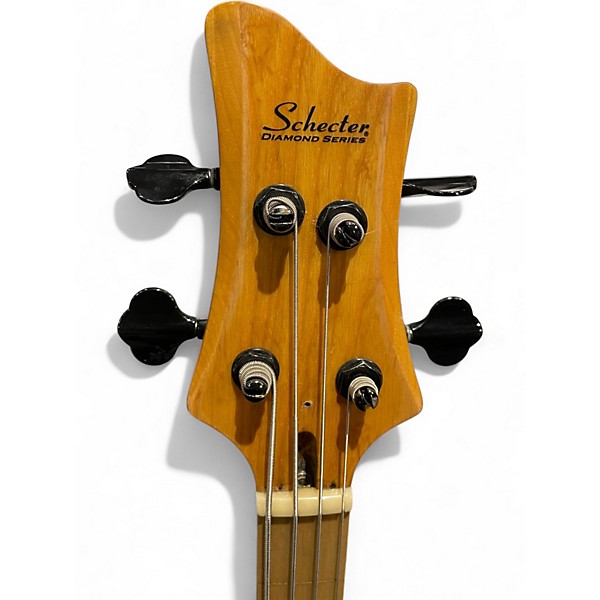 Used Schecter Guitar Research Stiletto Studio 4 String Fretless Natural Electric Bass Guitar