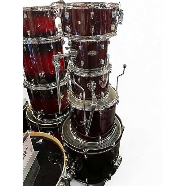 Used Pearl 5 Piece Soundcheck Red Drum Kit