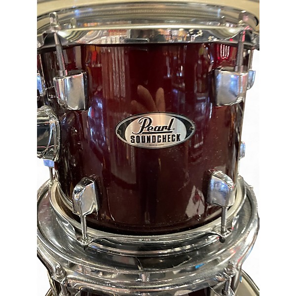 Used Pearl 5 Piece Soundcheck Red Drum Kit
