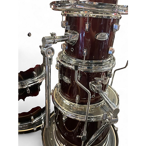 Used Pearl 5 Piece Soundcheck Red Drum Kit