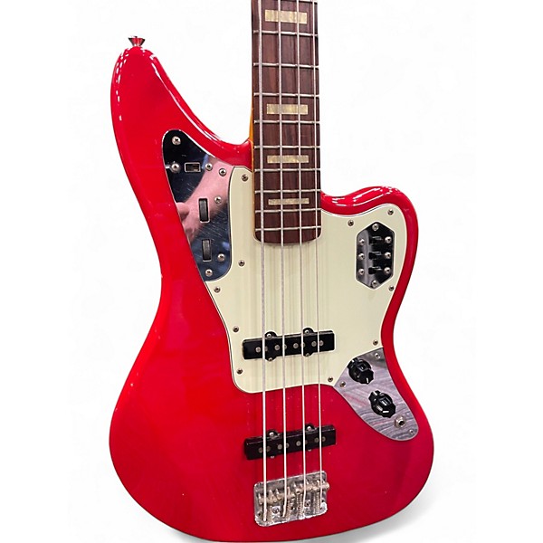 Used 2007 Fender Deluxe Jaguar Bass Hot Rod Red Electric Bass Guitar