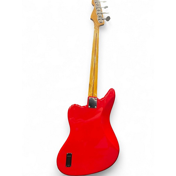 Used 2007 Fender Deluxe Jaguar Bass Hot Rod Red Electric Bass Guitar