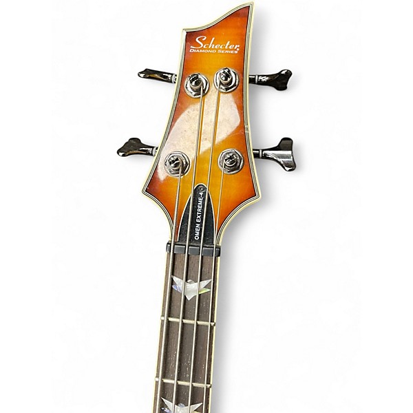 Used Schecter Guitar Research Omen Extreme 4 String Vintage Sunburst Electric Bass Guitar