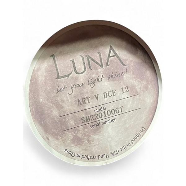 Used Luna art v dce 12 Vintage Sunburst 12 String Acoustic Electric Guitar