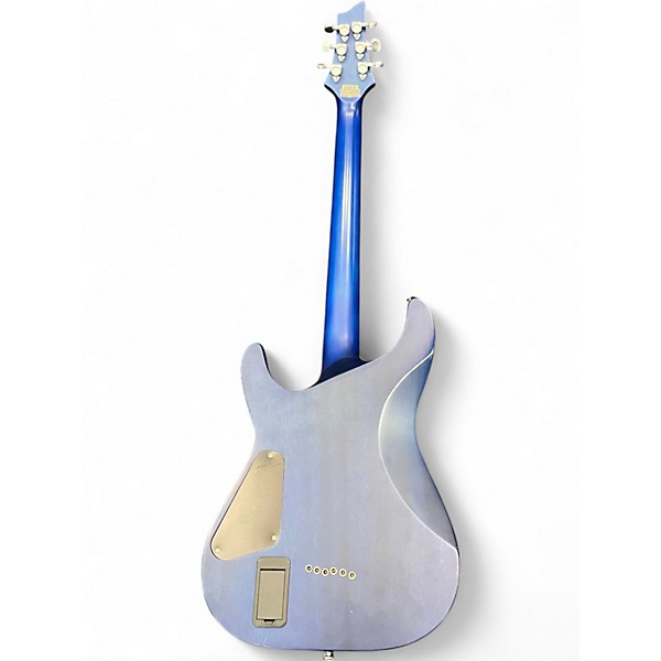 Used Schecter Guitar Research C1 Platinum BLUE TIGER Solid Body Electric Guitar