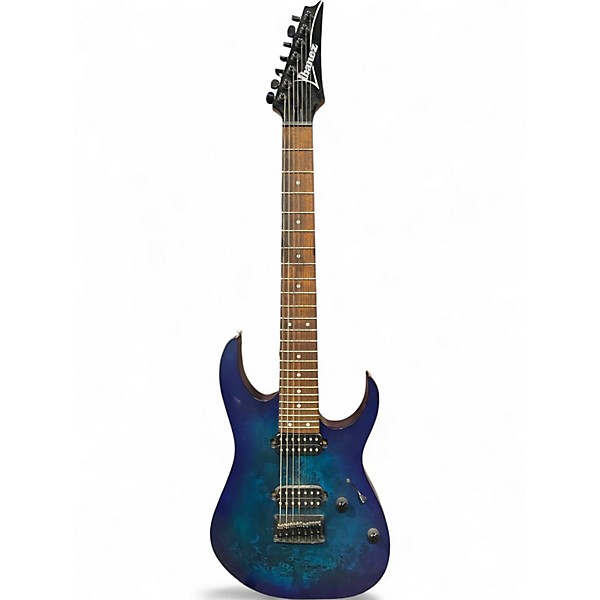 Used Ibanez RG7421 RG Series Ocean Blue Burst Solid Body Electric Guitar