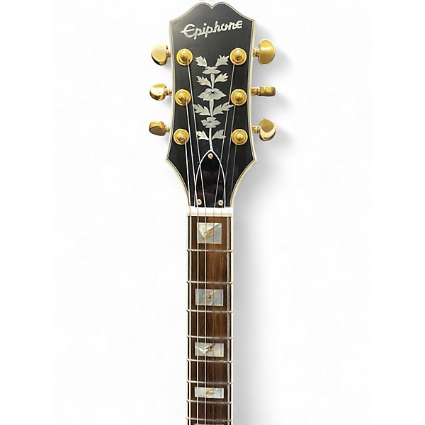 Used Epiphone Emily Wolfe Signature Sheraton Aged Bone White Hollow Body Electric Guitar