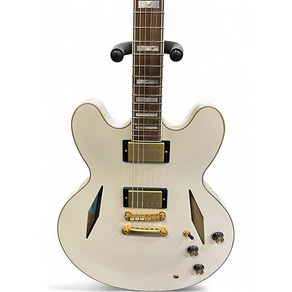 Used Epiphone Emily Wolfe Signature Sheraton Aged Bone White Hollow Body Electric Guitar