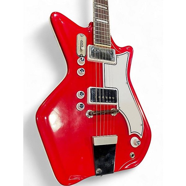 Used Airline LATE 60S RESO GLASS RED & WHITE Hollow Body Electric Guitar