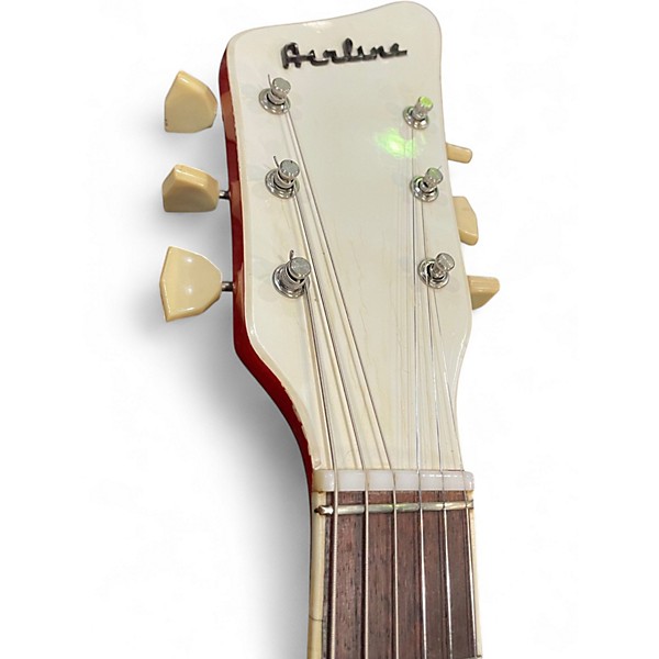 Used Airline LATE 60S RESO GLASS RED & WHITE Hollow Body Electric Guitar