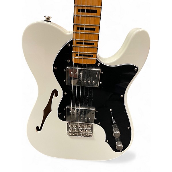 Used Squier Classic Vibe 70s Thinline Telecaster Olympic White Hollow Body Electric Guitar