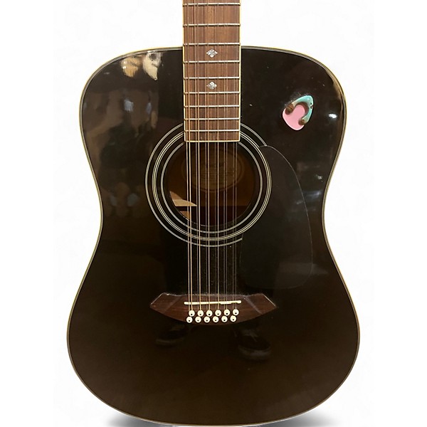 Used Fender CD-160SE Black 12 String Acoustic Guitar