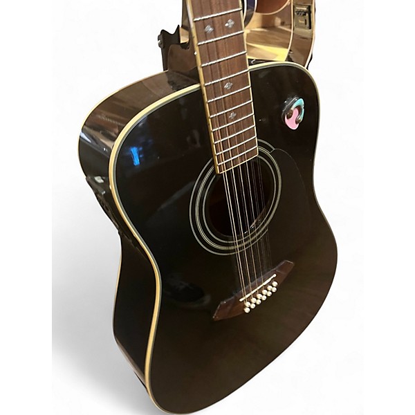 Used Fender CD-160SE Black 12 String Acoustic Guitar