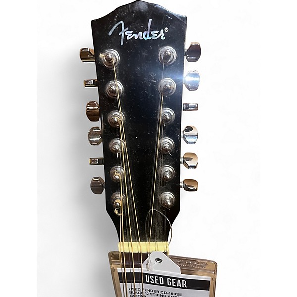 Used Fender CD-160SE Black 12 String Acoustic Guitar
