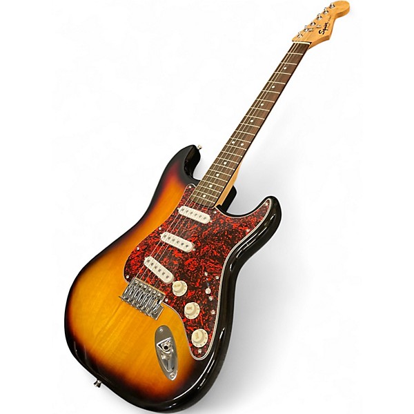 Used Squier Standard Stratocaster Tobacco Burst Solid Body Electric Guitar