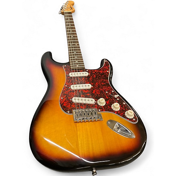 Used Squier Standard Stratocaster Tobacco Burst Solid Body Electric Guitar
