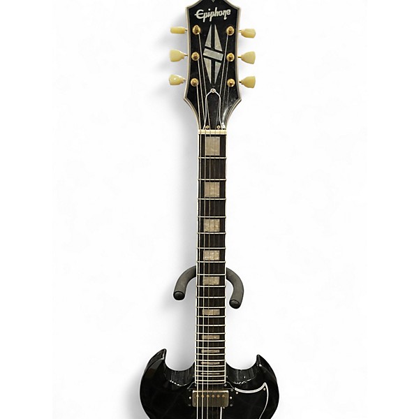 Used Epiphone SG Standard Black and Gold Solid Body Electric Guitar