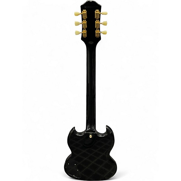 Used Epiphone SG Standard Black and Gold Solid Body Electric Guitar