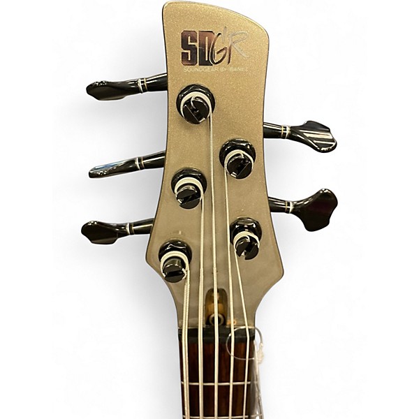 Used Ibanez sr885 Gold Electric Bass Guitar