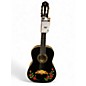 Used Esteban 7th anniversary Black Flowers Classical Acoustic Electric Guitar thumbnail