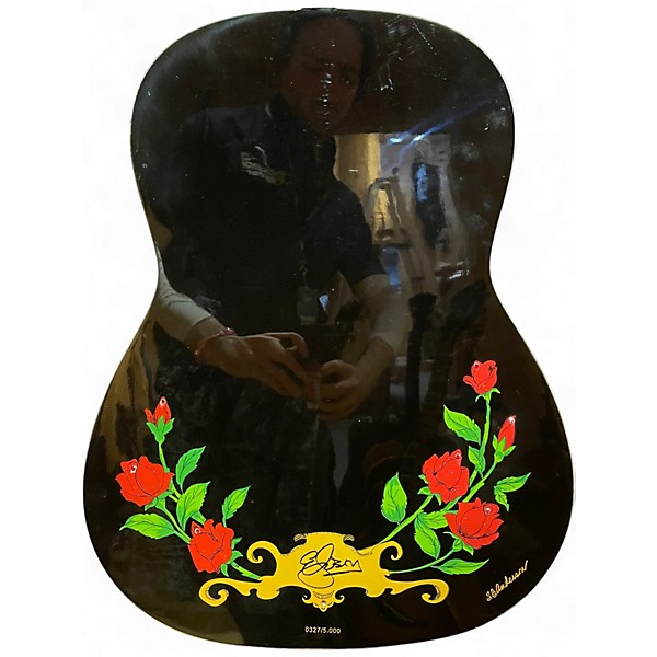 Used Esteban 7th anniversary Black Flowers Classical Acoustic Electric Guitar