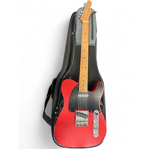 Used Squier 40th Anniversary Telecaster Vintage Edition Dakota Satin Red Solid Body Electric Guitar