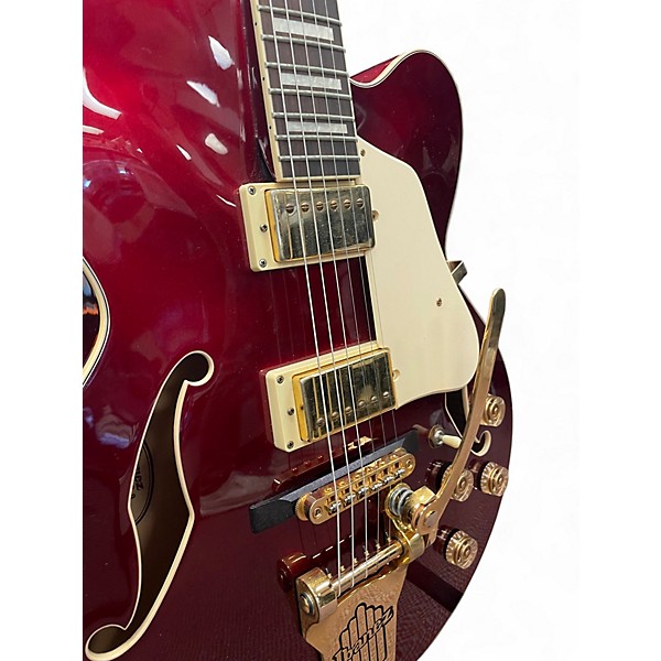 Used Ibanez AFS75T Artcore Bigsby Candy Apple Red Hollow Body Electric Guitar