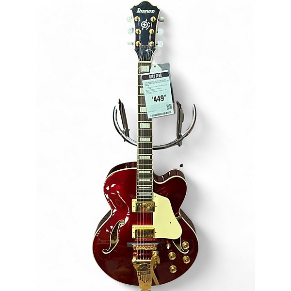 Used Ibanez AFS75T Artcore Bigsby Candy Apple Red Hollow Body Electric Guitar