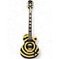 Used Epiphone Zakk Wylde Bullseye Les Paul Custom Plus Black and Yellow Solid Body Electric Guitar thumbnail