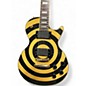 Used Epiphone Zakk Wylde Bullseye Les Paul Custom Plus Black and Yellow Solid Body Electric Guitar