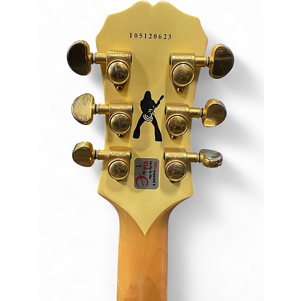 Used Epiphone Zakk Wylde Bullseye Les Paul Custom Plus Black and Yellow Solid Body Electric Guitar