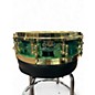 Used Ludwig 14X3.5 Carl Palmer Snare Metallic Green Drum thumbnail