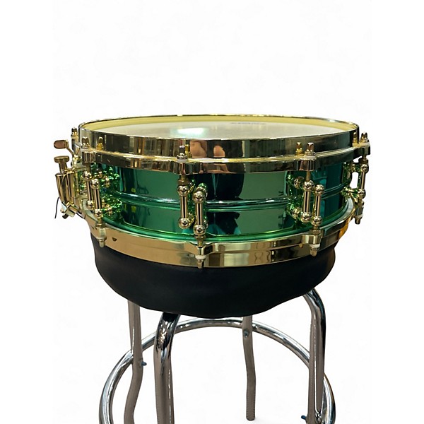 Used Ludwig 14X3.5 Carl Palmer Snare Metallic Green Drum