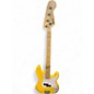 Used Squier sonic precision bass Graffiti Yellow Electric Bass Guitar