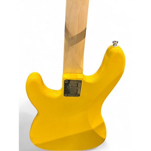 Used Squier sonic precision bass Graffiti Yellow Electric Bass Guitar
