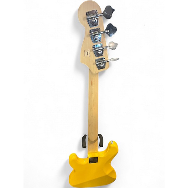 Used Squier sonic precision bass Graffiti Yellow Electric Bass Guitar
