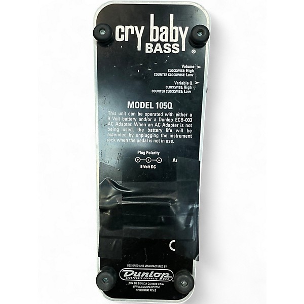 Used Dunlop 105Q Cry Baby Bass Wah Bass Effect Pedal