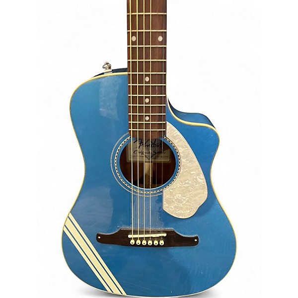 Used Fender MALIBU MUSTANG CE BLUE Acoustic Electric Guitar