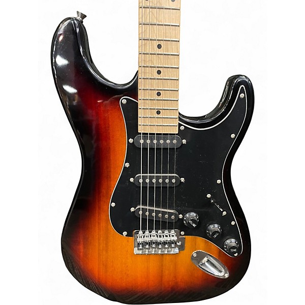 Used Glarry S STYLE DOUBLE CUT 2 Tone Sunburst Solid Body Electric Guitar