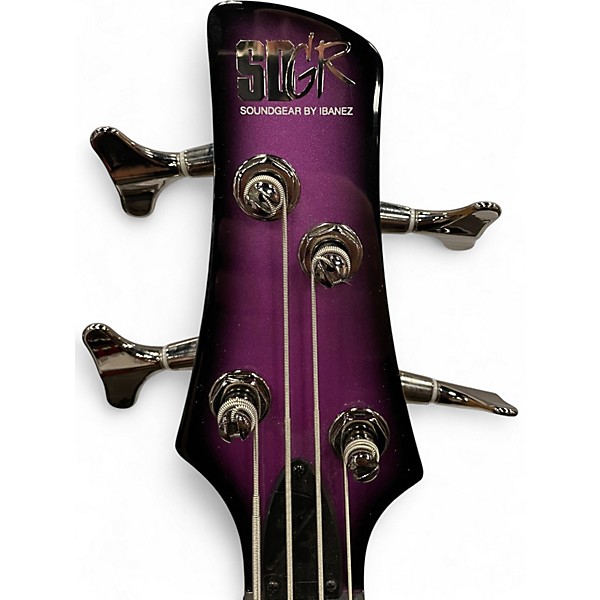 Used 2018 Ibanez SR300E Metallic Purple Sunburst Electric Bass Guitar