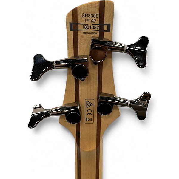 Used 2018 Ibanez SR300E Metallic Purple Sunburst Electric Bass Guitar