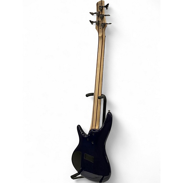 Used 2024 Ibanez SR405EQM Surreal Blue Burst Gloss Electric Bass Guitar