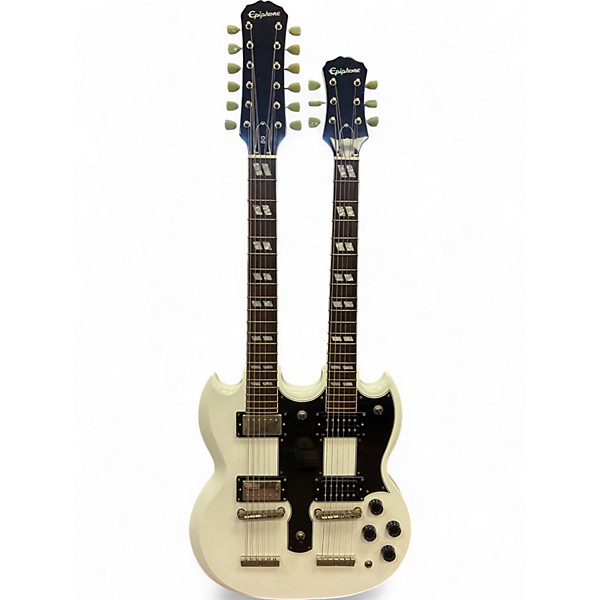 Used Epiphone G1275 Double Neck Custom Alpine White Solid Body Electric Guitar