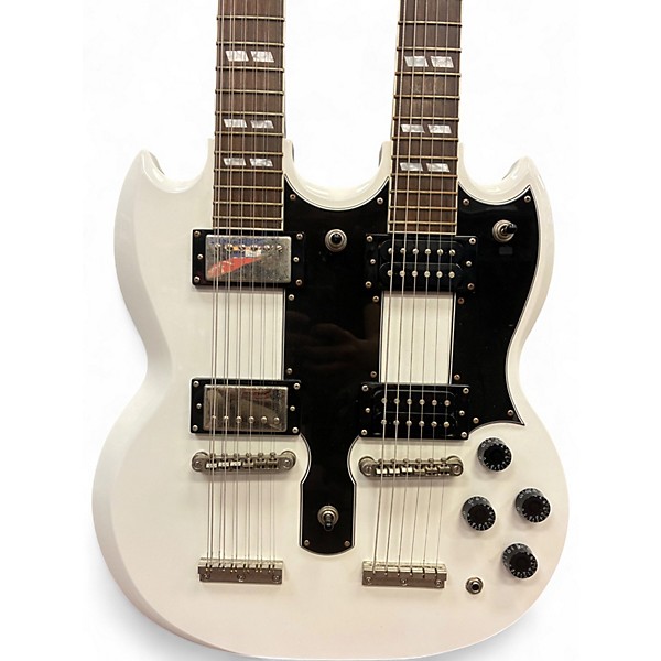 Used Epiphone G1275 Double Neck Custom Alpine White Solid Body Electric Guitar