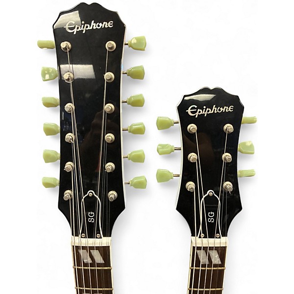 Used Epiphone G1275 Double Neck Custom Alpine White Solid Body Electric Guitar